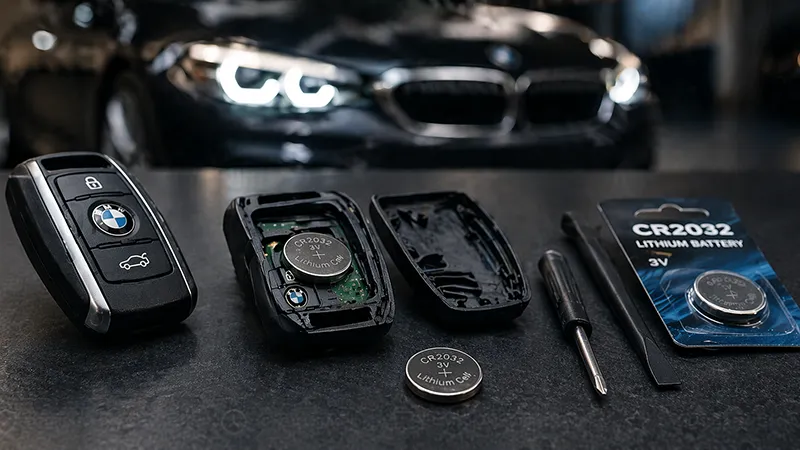BMW schlüssel batterie wechseln