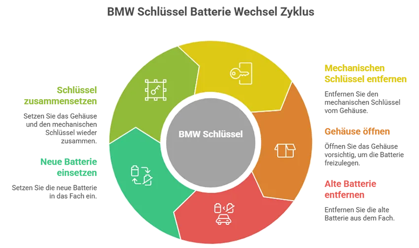 BMW Schlüssel Batterie Wechsel Zyklus