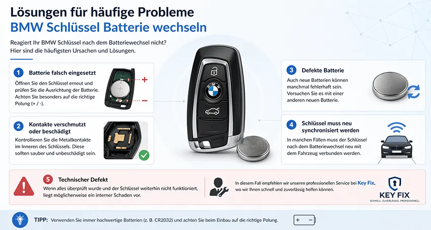 Lösungen für häufige Probleme bmw schlüssel batterie wechseln