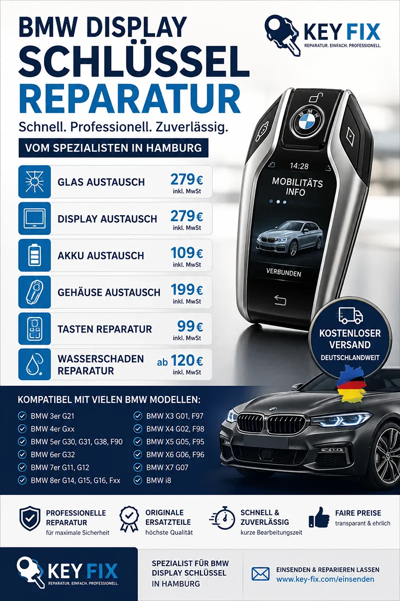 BMW Display Schlüssel Reparatur