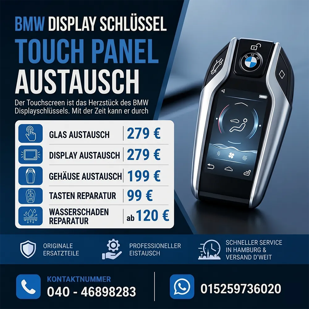 BMW Display Schlüssel Touch Austausch