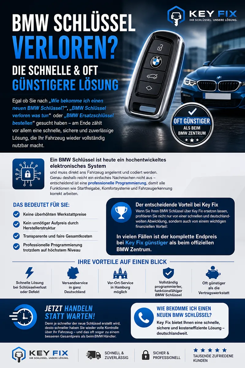 BMW Schlüssel verloren Die schnelle & oft günstigere Lösung