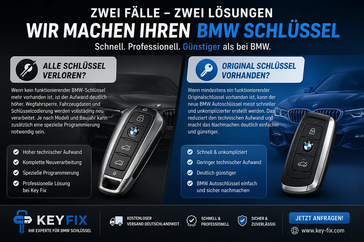 Kosten eines neuen BMW-Schlüssels