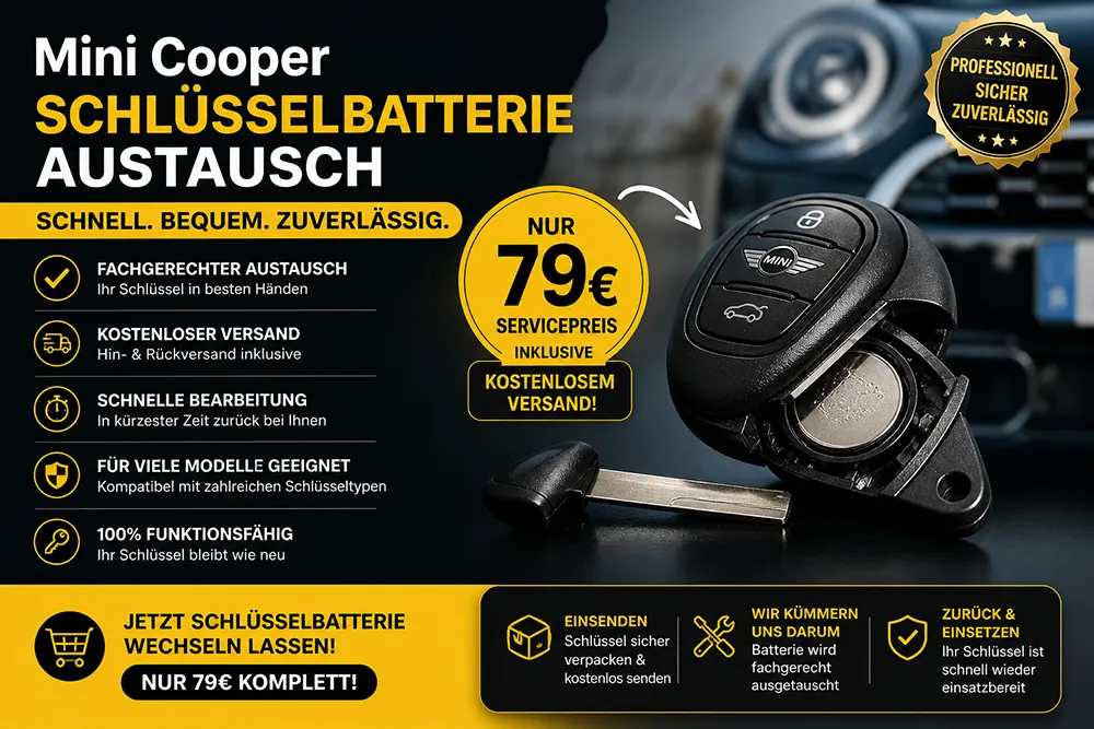 MINI Cooper Schlüssel Batterie wechseln – einfach oder doch nicht