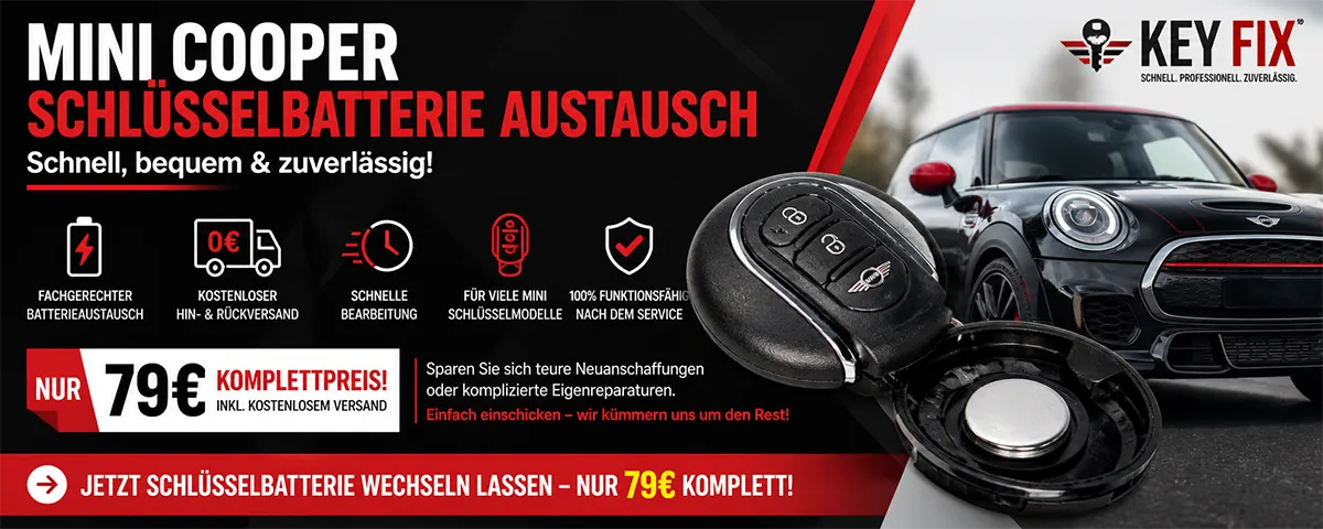 Mini Cooper Schlüsselbatterie Austausch – Schnell, bequem & zuverlässig!