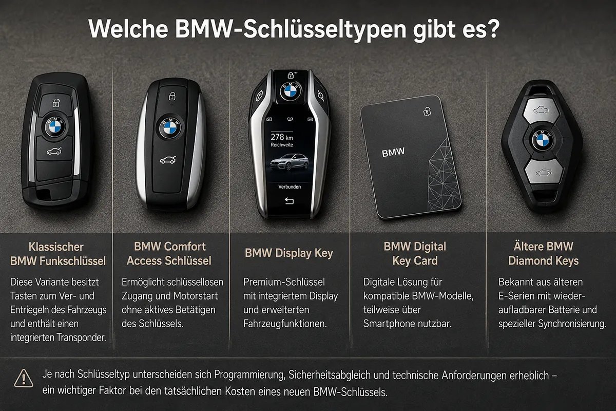 Welche BMW-Schlüsseltypen gibt es