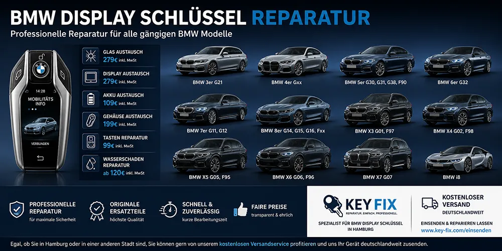 Wir reparieren Schlüssel für zahlreiche BMW Modelle
