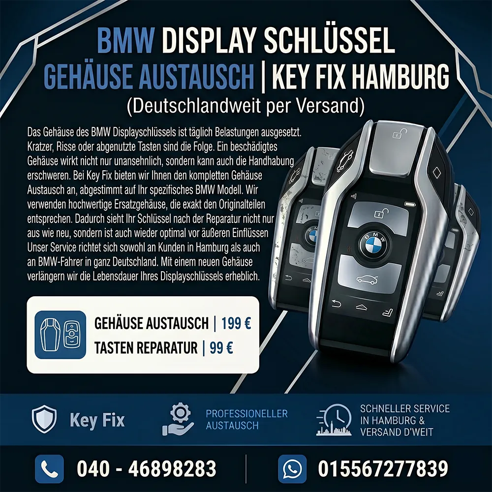 BMW Display Schlüssel Gehäuse Austausch