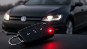 VW schlüssel blinkt rot