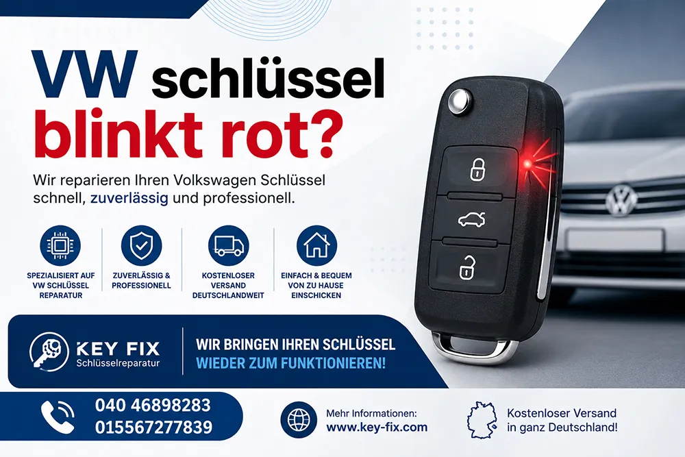 VolksWagen schlüssel blinkt rot