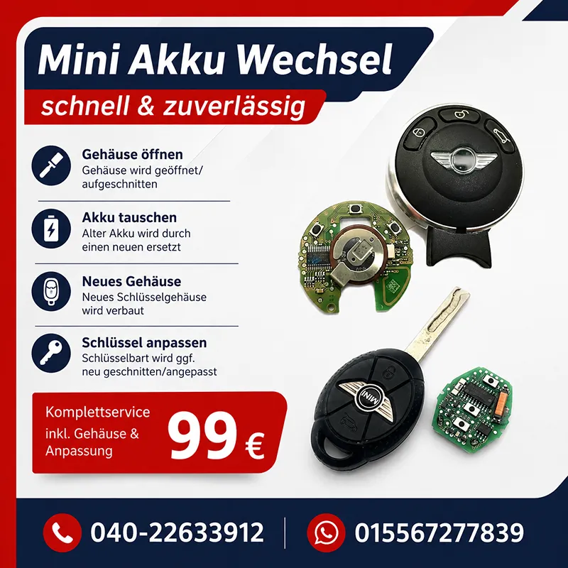 Mini Cooper Schlüssel Akku Austausch