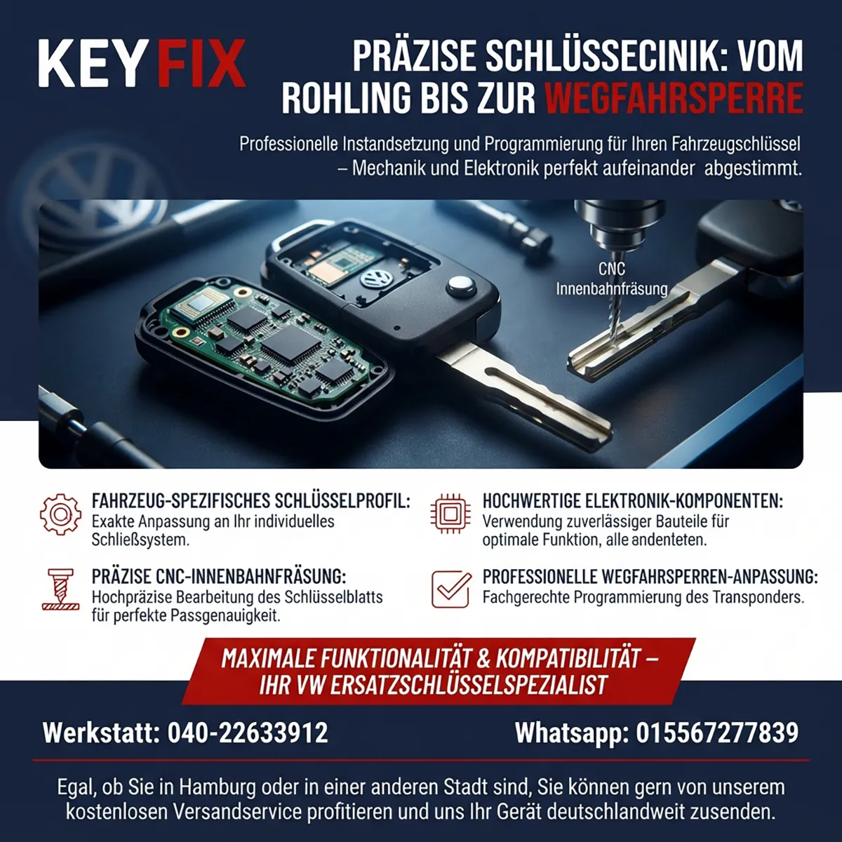 Preisstruktur für klassische mechanische Schlüssel und Transponder-Transfers