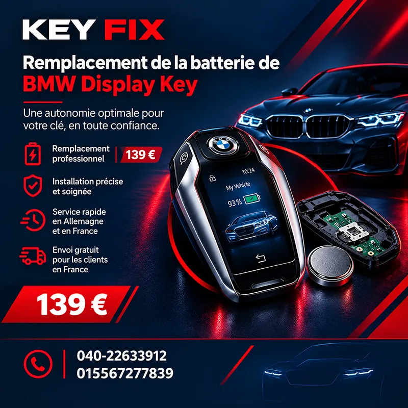 Remplacement de la batterie de BMW Display Key