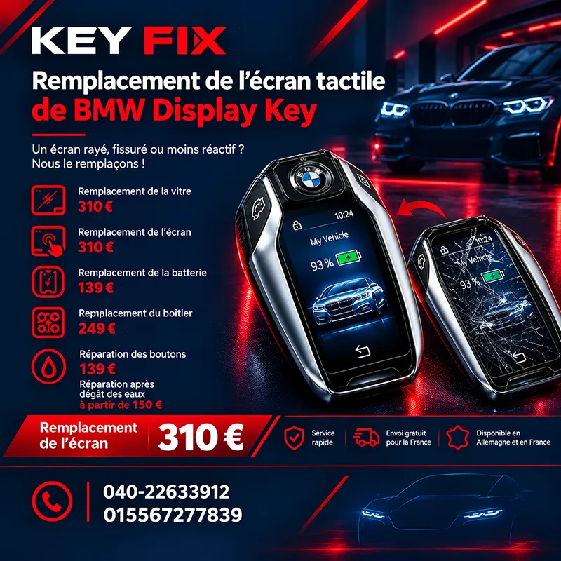 Remplacement de l’écran tactile de BMW Display Key