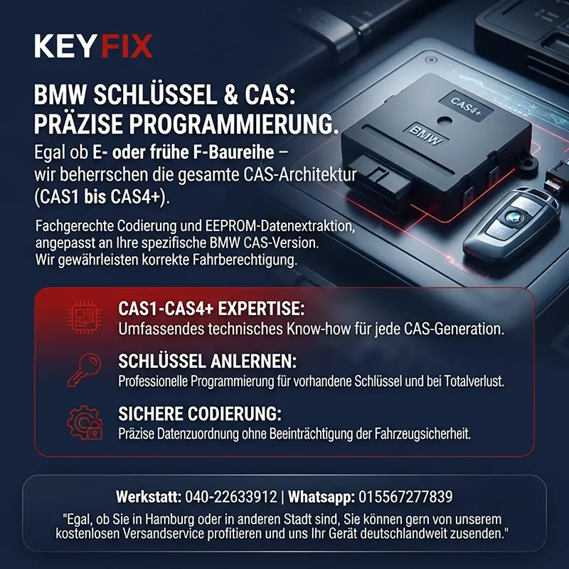 Car Access System (CAS1 bis CAS4+): Schlüsselprogrammierung der E- und frühen F-Baureihen