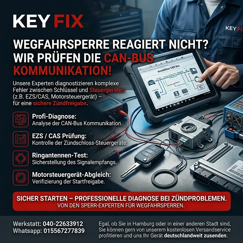 Schritt 5: Diagnose der Wegfahrsperre bei fehlender Zündfreigabe