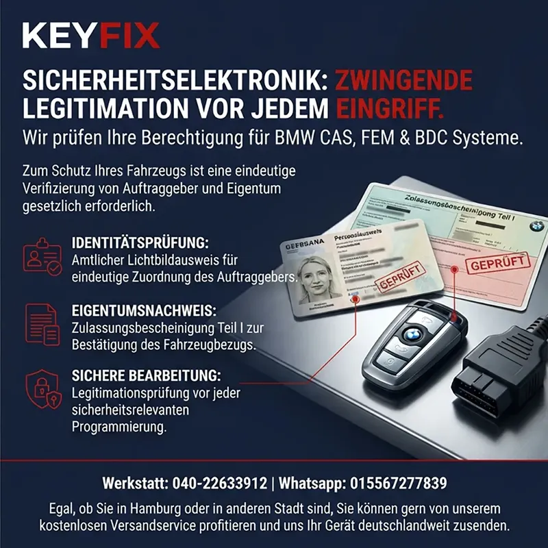 Gesetzliche Legitimation vor jedem Eingriff in die fahrzeugspezifische Sicherheitselektronik