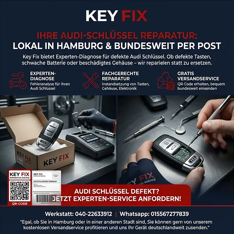Audi Ersatzschlüssel in Hamburg oder per Post