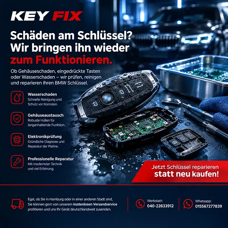 Strukturelle Gehäuseschäden, eingedrückte Tasten und Wasserschäden
