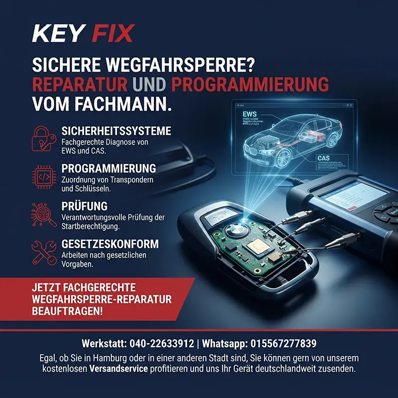 Nachweise für Arbeiten an der BMW-Wegfahrsperre
