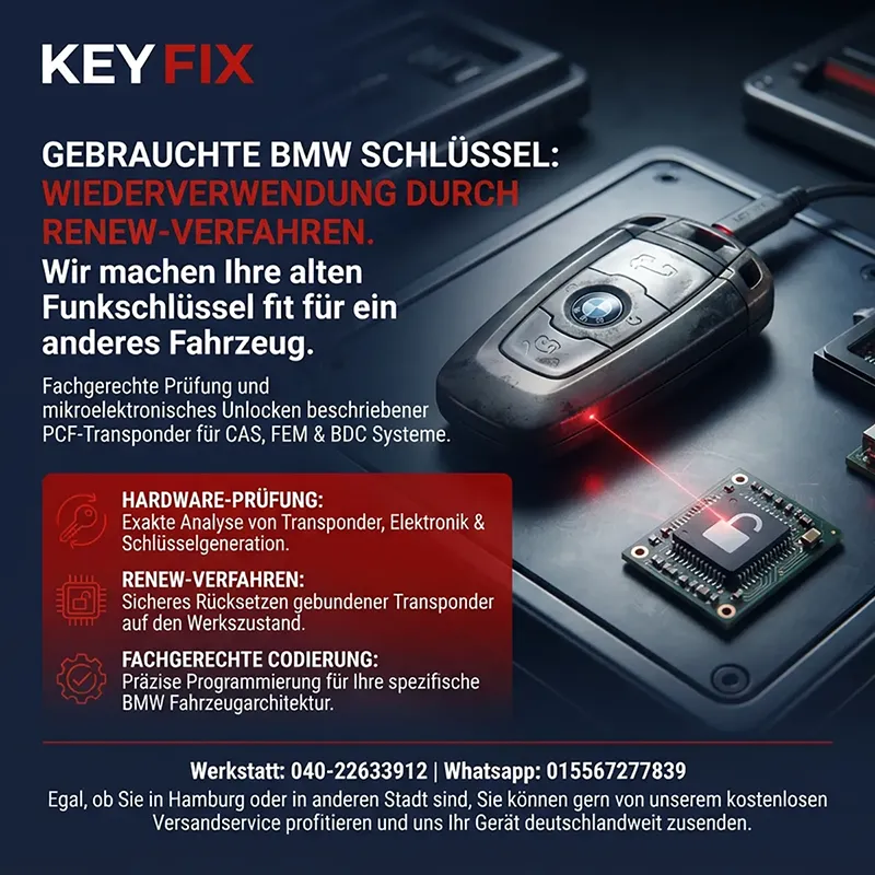 Können bereits gebrauchte BMW Funkschlüssel für ein anderes Fahrzeug angelernt werden?